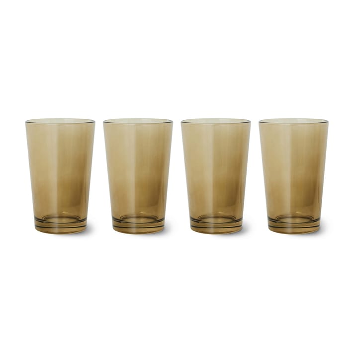 70's glassware teglas 20 cl 4-pack - Mud brown - HKliving