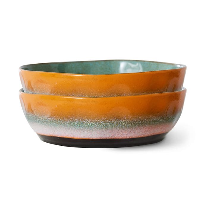 70's pastatallrik Ø19,5 cm 2-pack - Golden hour - HKliving