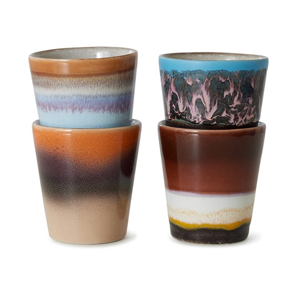 70's ristretto mugg 4-pack - Solar - HKliving