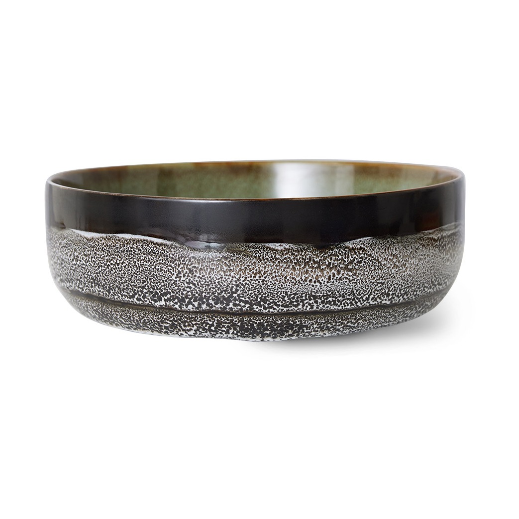HKliving 70's salladsskål 25 cm Rock on | Skandinavisk Design | Salladsskålar | Brun