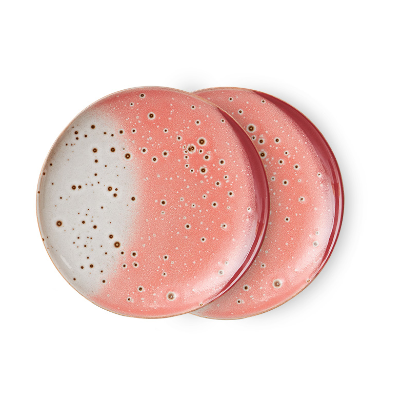 HKliving 70's tallrik 17,5 cm 2-pack Lychee | Skandinavisk Design | Assietter | Multi
