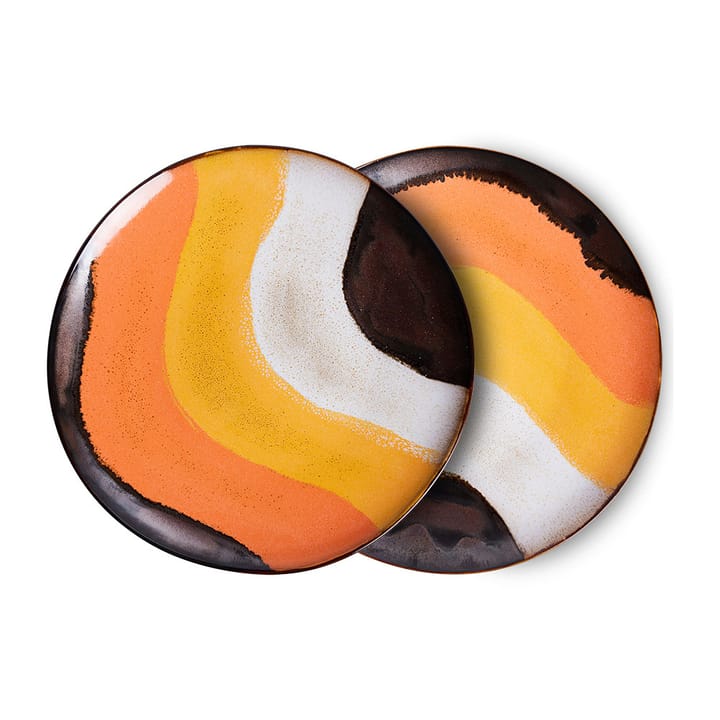 70's tallrik Ø27,5 cm 2-pack, Retro wave HKliving