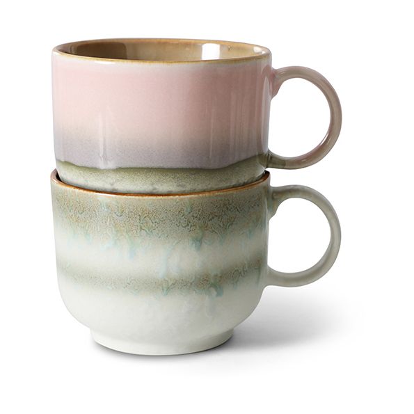 HKliving 70's tekopp 42,5 cl 2 delar Nova | Skandinavisk Design | Kaffekoppar | Multi