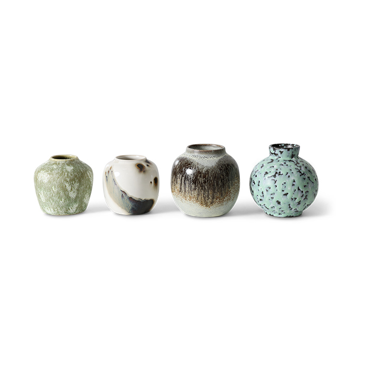 HKliving 70's vaser small 4 delar Canyon | Skandinavisk Design | Vaser | Multi