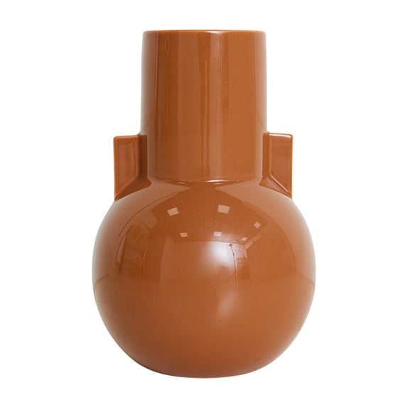 HKliving Ceramic vas small 26 cm Caramel | Skandinavisk Design | Vaser | Brun