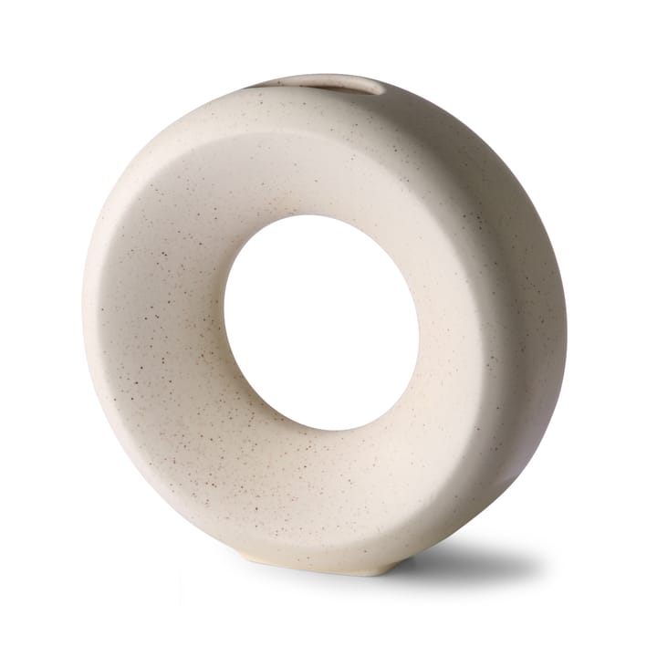 Circle vas M 24,5 cm - White speckled - HKliving
