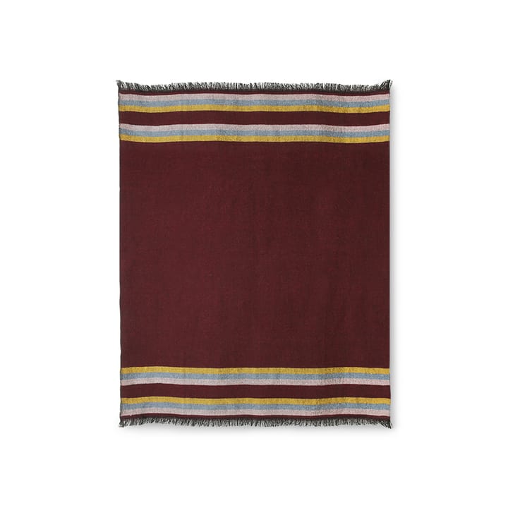 Doris Fluffig filt 130x150 cm, Burgundy HKliving