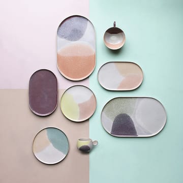 Gallery ceramics rund assiett - mint/ nude - HKliving