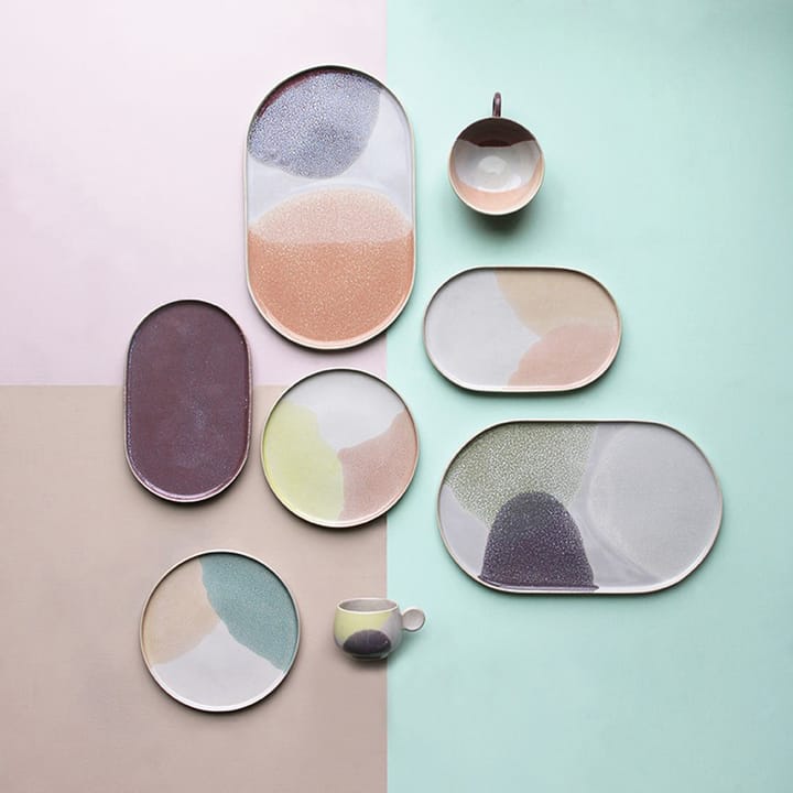 Gallery ceramics rund assiett, mint/ nude HKliving