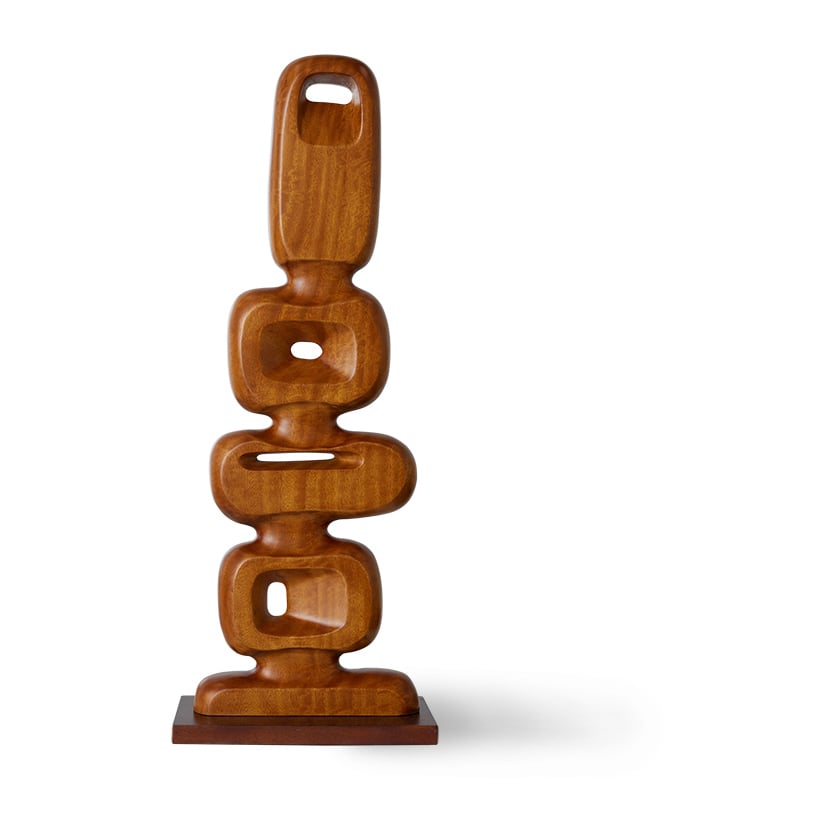 HKliving Hand carved wooden sculpture 71 cm Brown | Skandinavisk Design | Skulpturer & Porslinsfigurer | Brun
