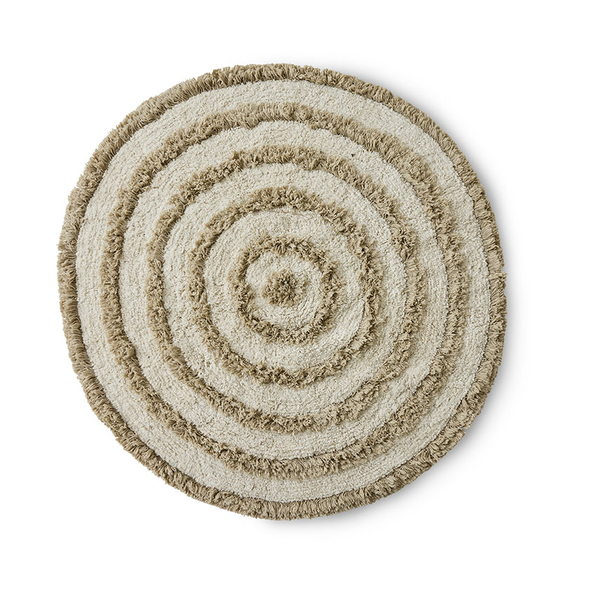 HKliving HK Living badrumsmatta 120 cm Cream | Skandinavisk Design | Badrumsmattor | Beige