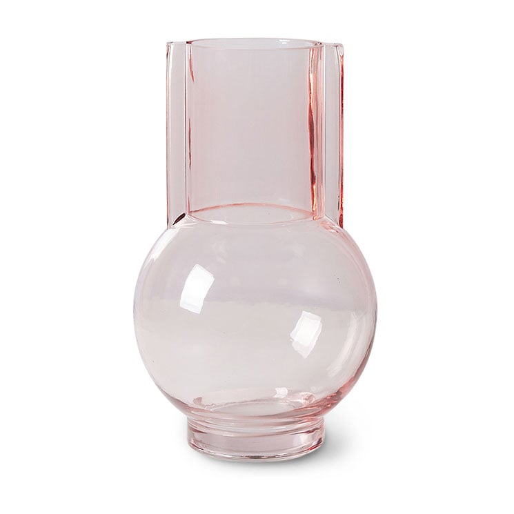 HKliving HK Living glasvas 23 cm pink | Skandinavisk Design | Vaser | Rosa