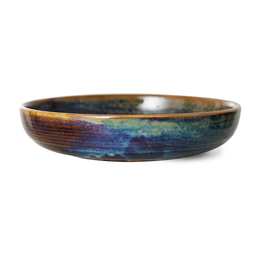 HKliving Home Chef djup tallrik medium 19,3 cm Rustic blue