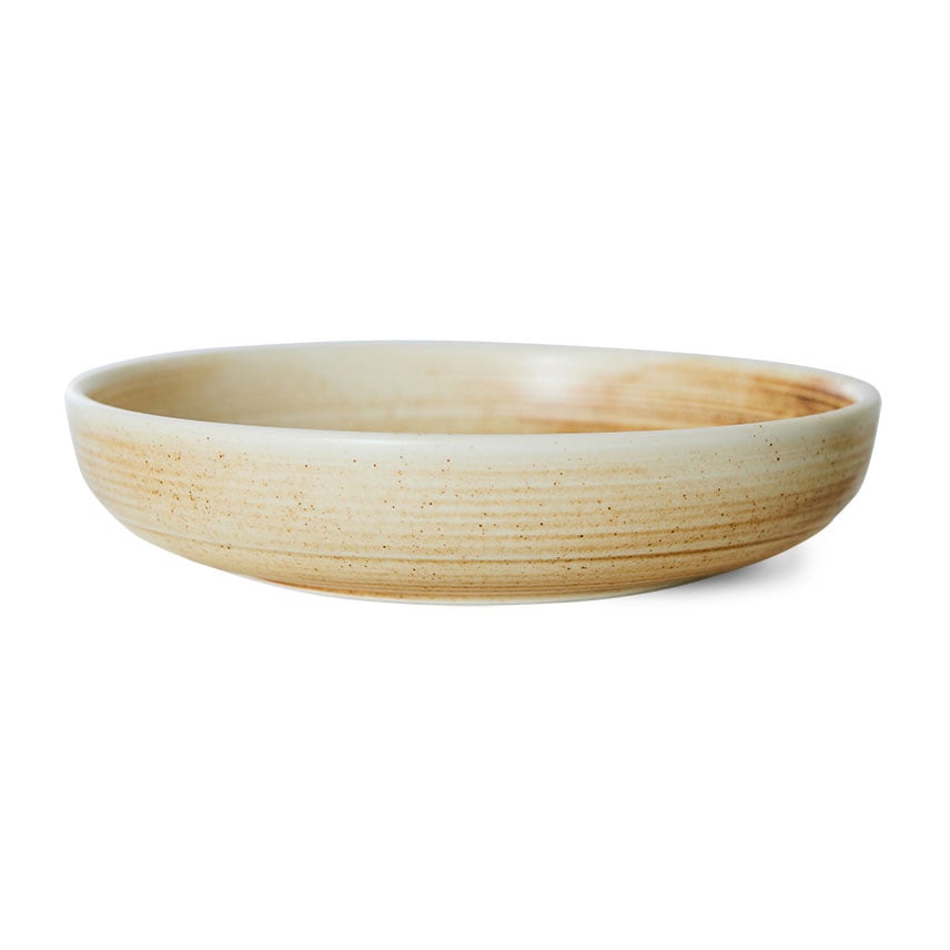 HKliving Home Chef djup tallrik medium 19,3 cm Rustic cream-brown