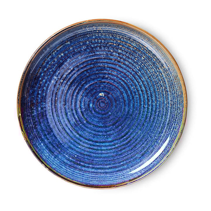 HKliving Home Chef mattallrik 26 cm Rustic blue | Skandinavisk Design | Mattallrikar | Blå