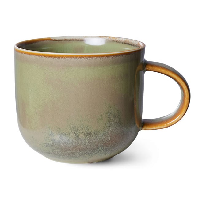 HKliving Home Chef mugg med öra 32 cl Moss green | Skandinavisk Design | Kaffekoppar | Grön