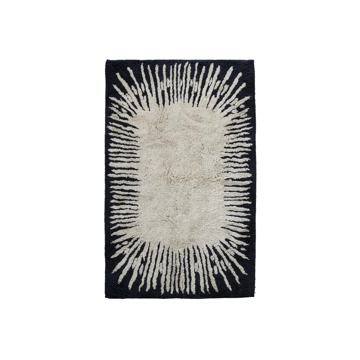Monochrome badrumsmatta 75x120 cm - Svart-cream - HKliving