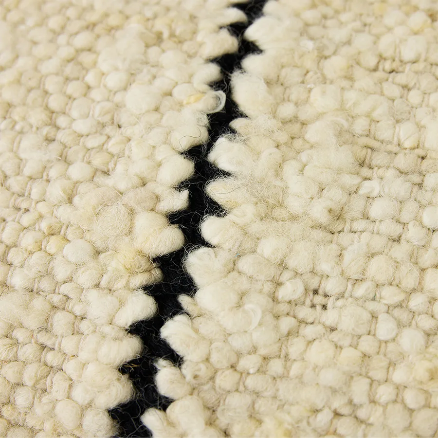 Natural wool striped kudde 30x50 cm, White HKliving