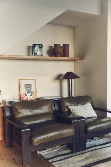 Natural wool striped kudde 30x50 cm - White - HKliving