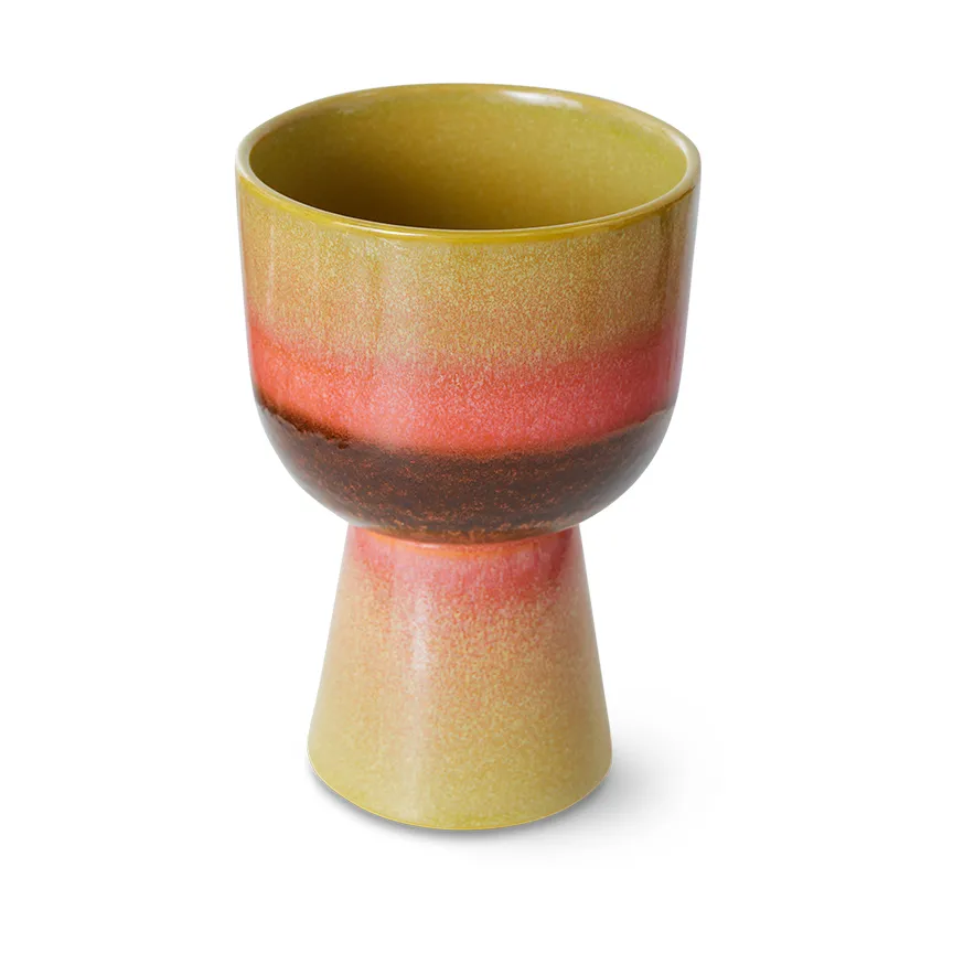 Retro blomkruka Ø16,5 cm, Lime green HKliving