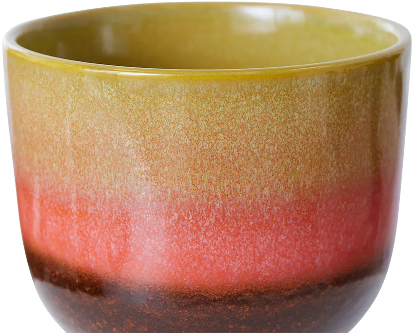 Retro blomkruka Ø16,5 cm, Lime green HKliving