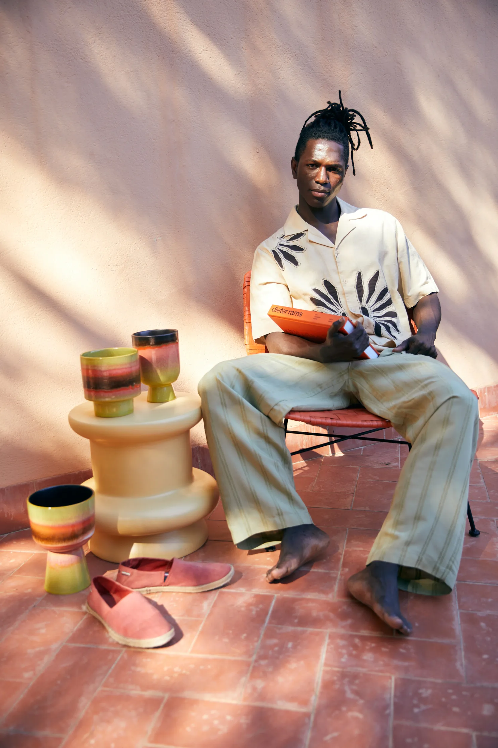 Retro blomkruka Ø16,5 cm, Lime green HKliving