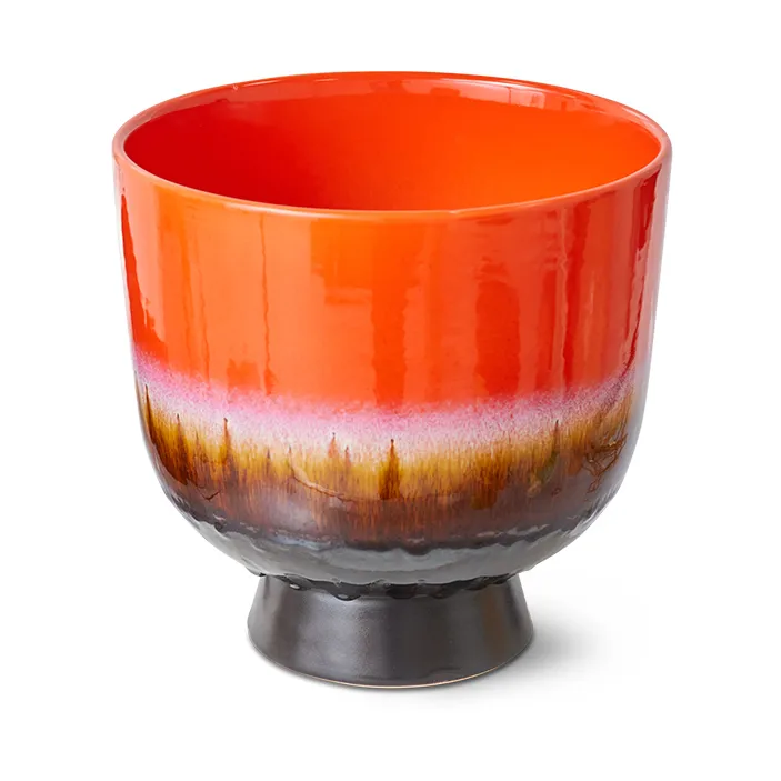 Retro blomkruka Ø20,5 cm, Cherry red HKliving