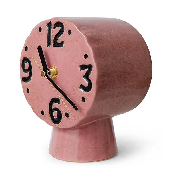 Retro keramikklocka 16,2 cm, Pink HKliving