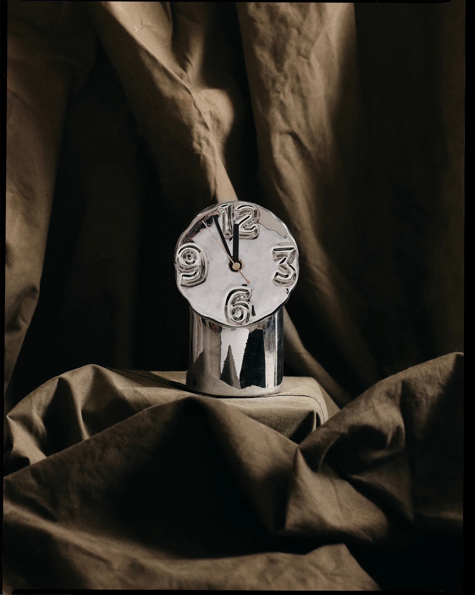 Retro keramikklocka 17,5 cm, Chrome HKliving