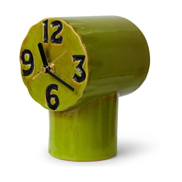 Retro keramikklocka 18 cm - Olive - HKliving