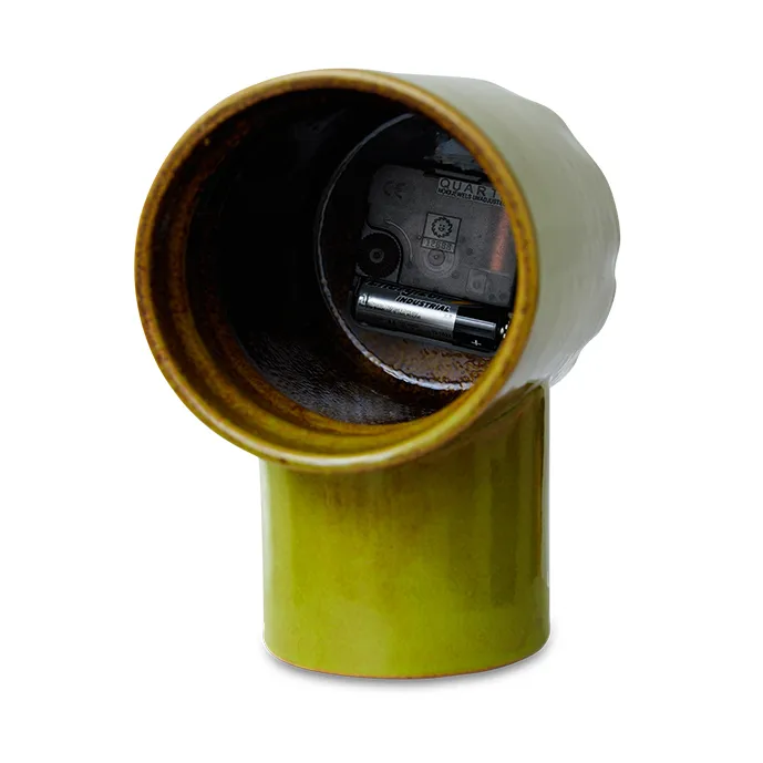 Retro keramikklocka 18 cm, Olive HKliving
