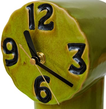 Retro keramikklocka 18 cm - Olive - HKliving