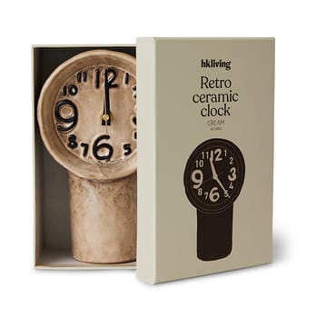 Retro keramikklocka 23,5 cm - Cream - HKliving