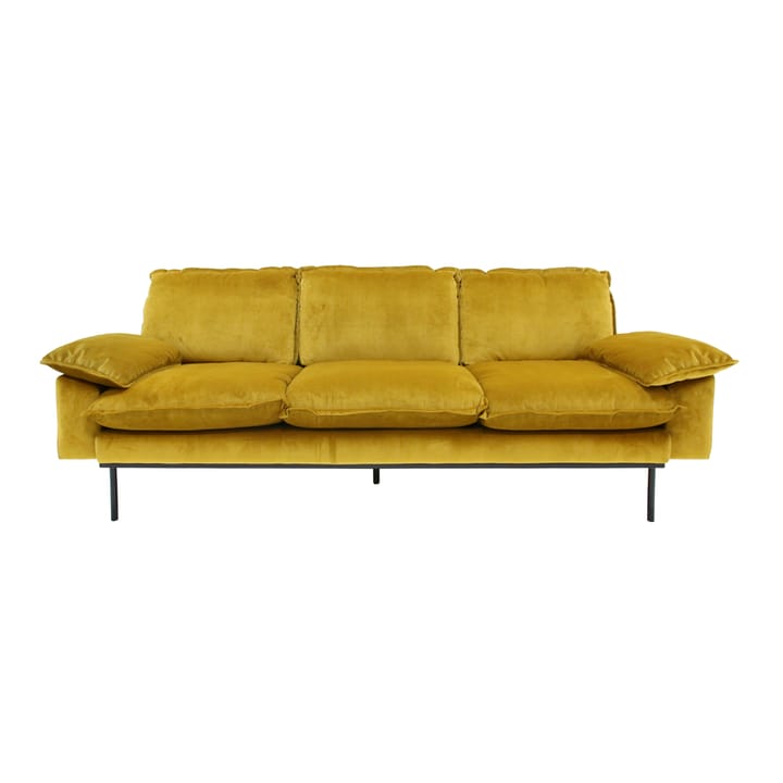 Retro soffa 3-sits - ochra (gul) - HKliving