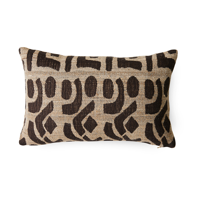 HKliving Silk kudde 25x40 cm Rustic | Skandinavisk Design | Kuddar | Brun