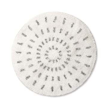 Swirl badrumsmatta Ø60 cm - Svart-vit - HKliving