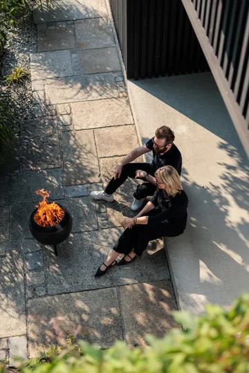 MOON 45 eldstad - All black, lågt stativ - Höfats