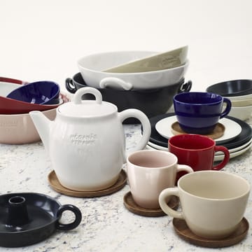 Höganäs kaffemugg med träfat 33 cl - grafitgrå matt - Höganäs Keramik