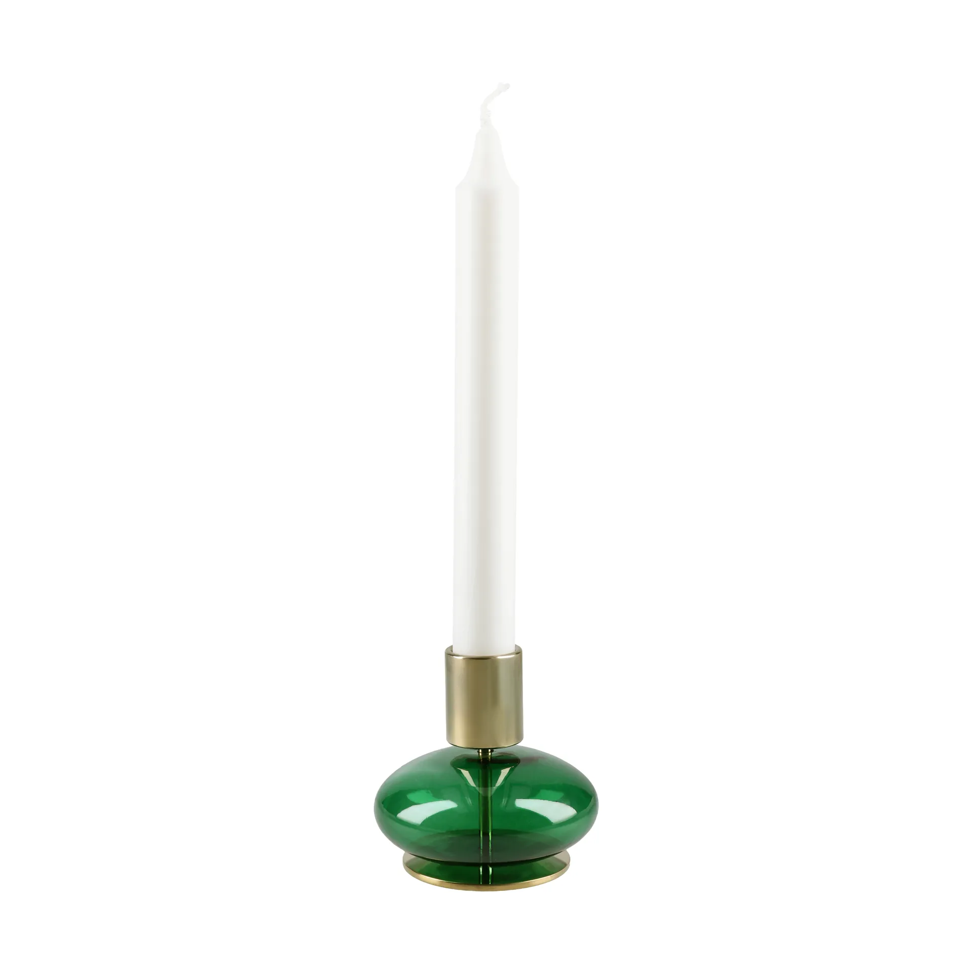 Bubble ljusstake 8 cm, Grön Holmegaard