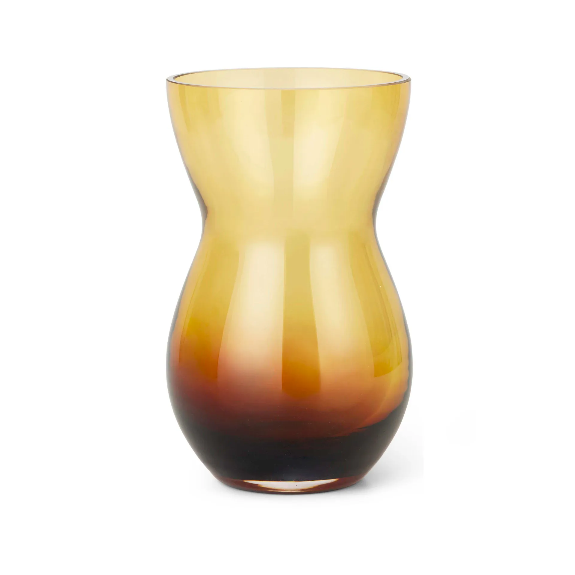 Calabas vas 21 cm, Duo burgundy-amber Holmegaard