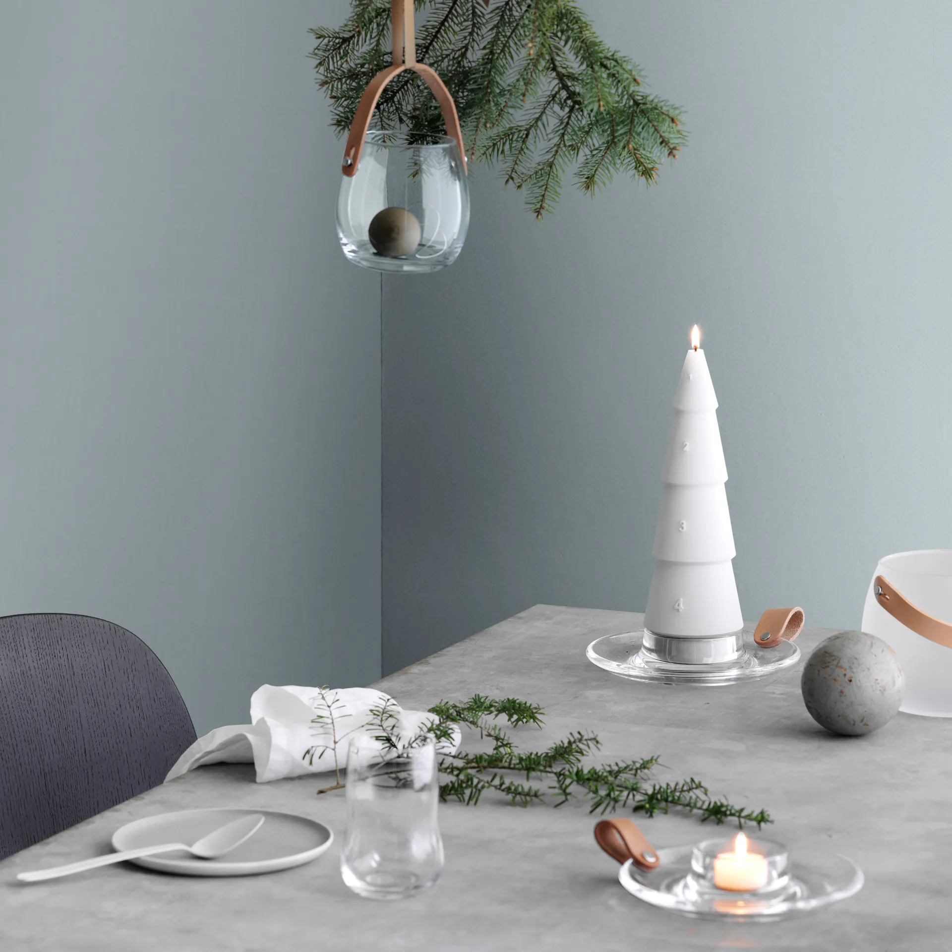 Design with light blockljusstake, 17 cm Holmegaard