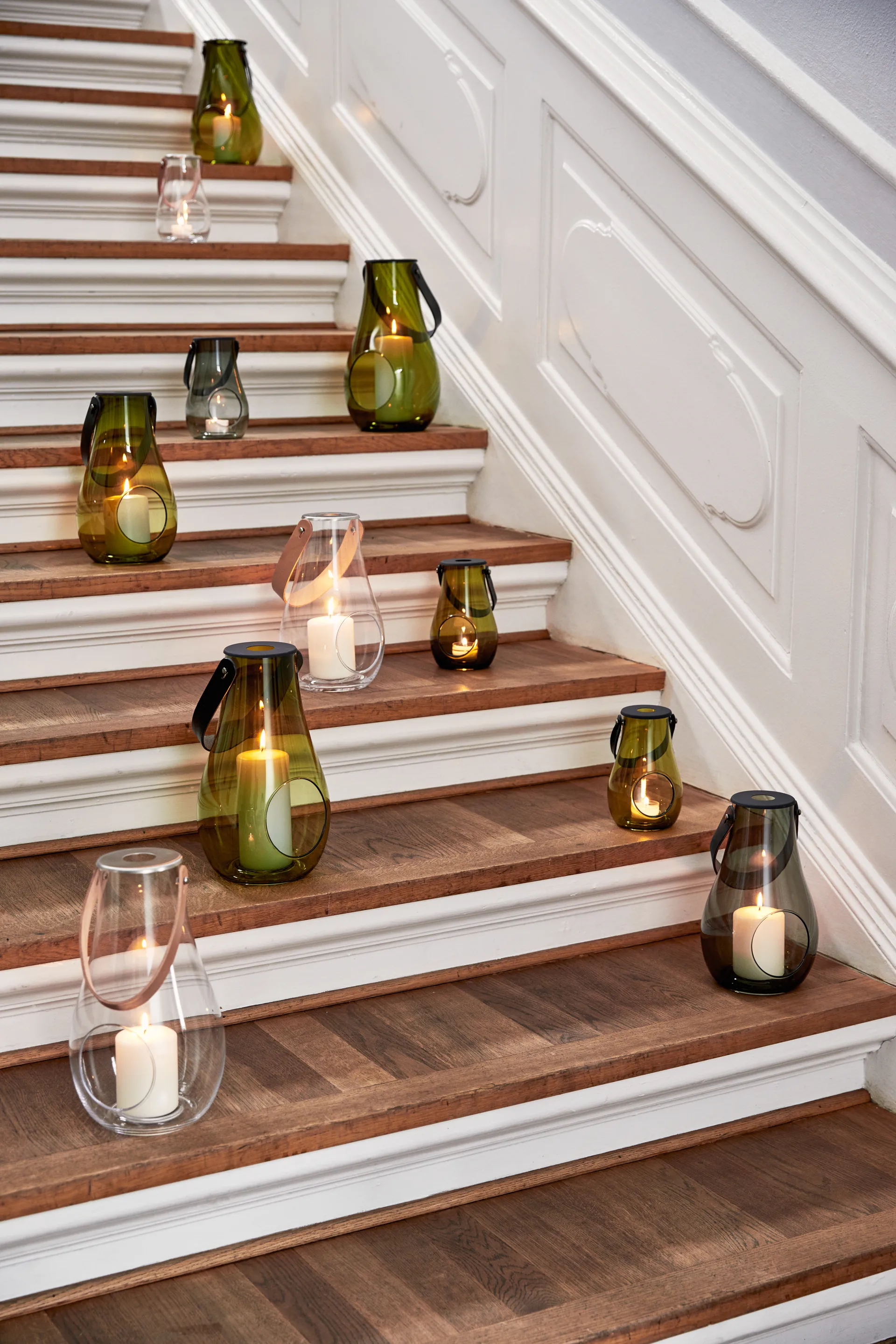 Design With Light ljuslykta olivgrön, 16,5 cm Holmegaard