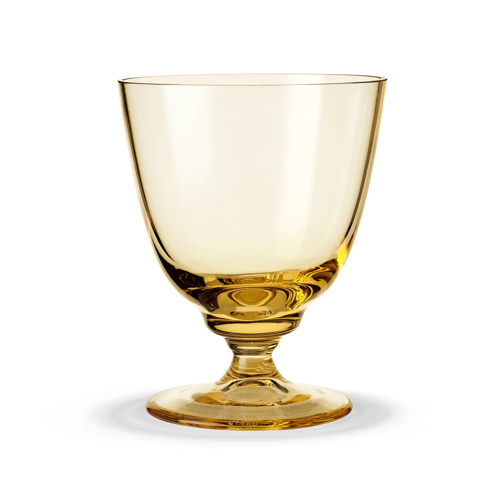 Flow glas på fot 35 cl, Amber Holmegaard