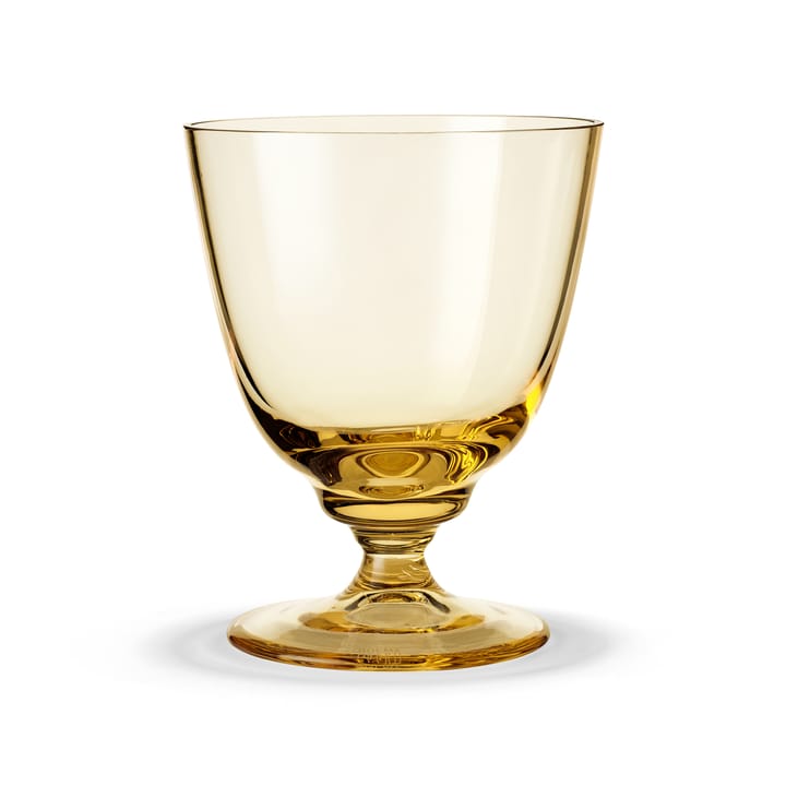 Flow glas på fot 35 cl - Amber - Holmegaard
