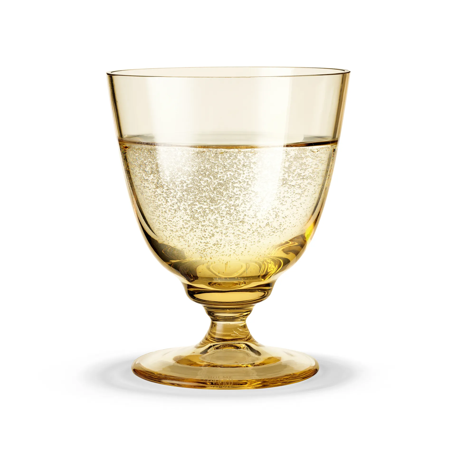 Flow glas på fot 35 cl, Amber Holmegaard