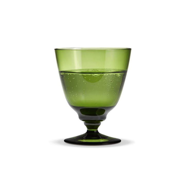 Flow glas på fot 35 cl, Olivgrön Holmegaard