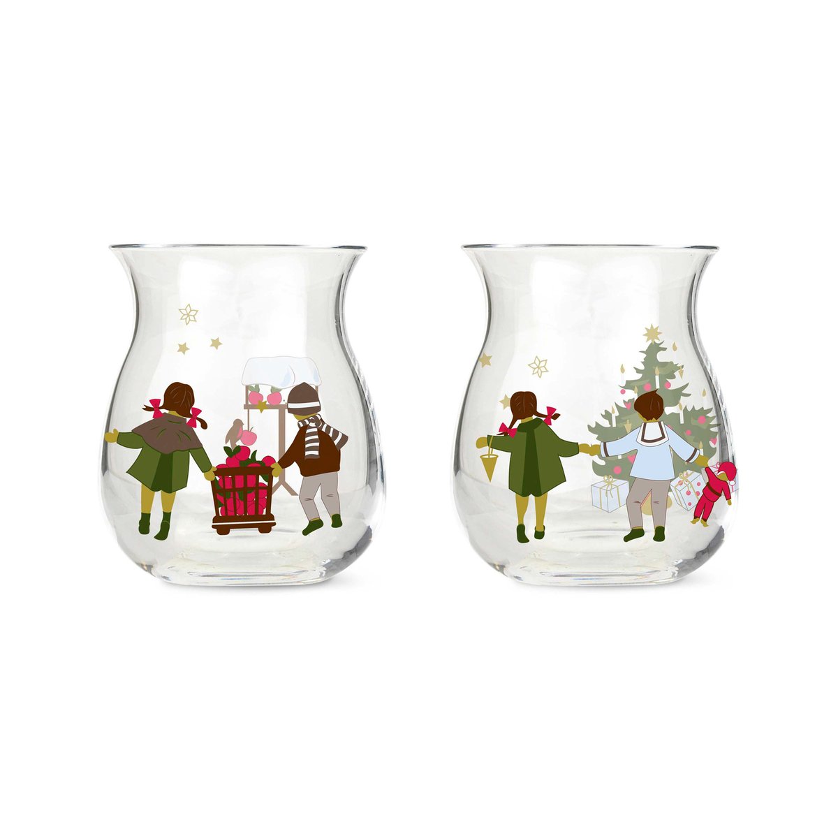 Holmegaard Christmas julljuslykta 2-pack 2022 | Skandinavisk Design | Ljuslyktor & Ljusfat | Multi