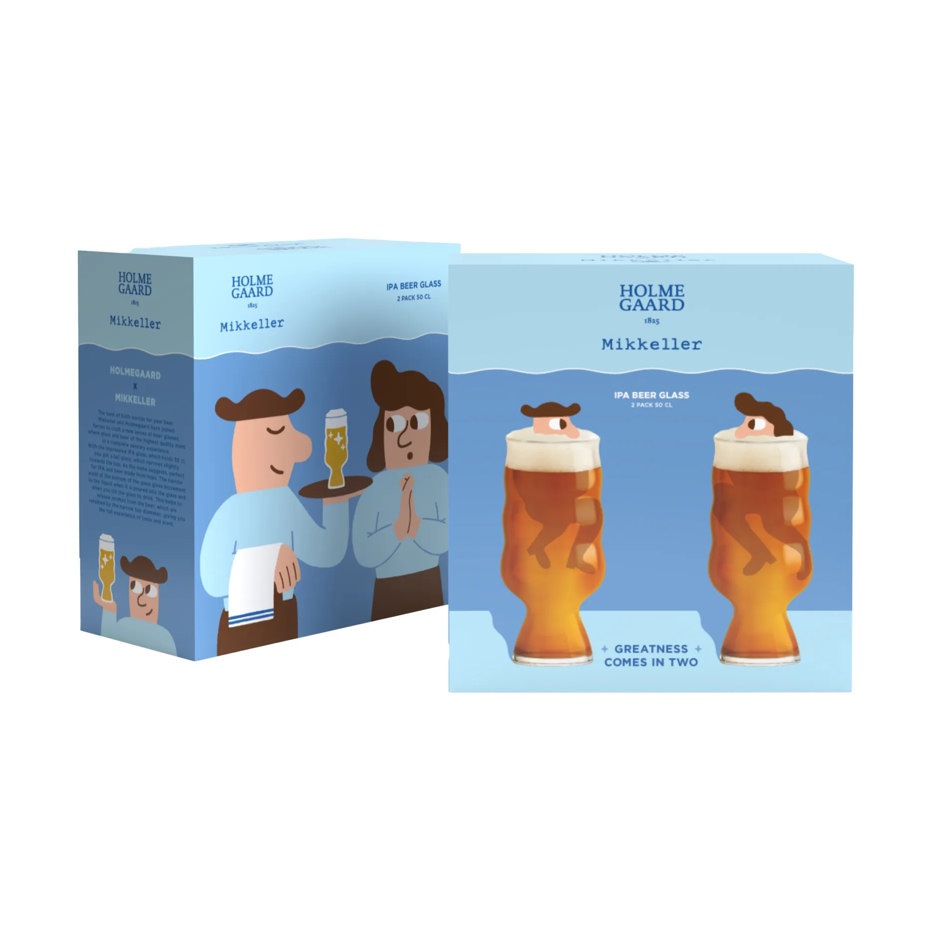 Mikkeller IPA ölglas 2-pack, 50 cl Holmegaard