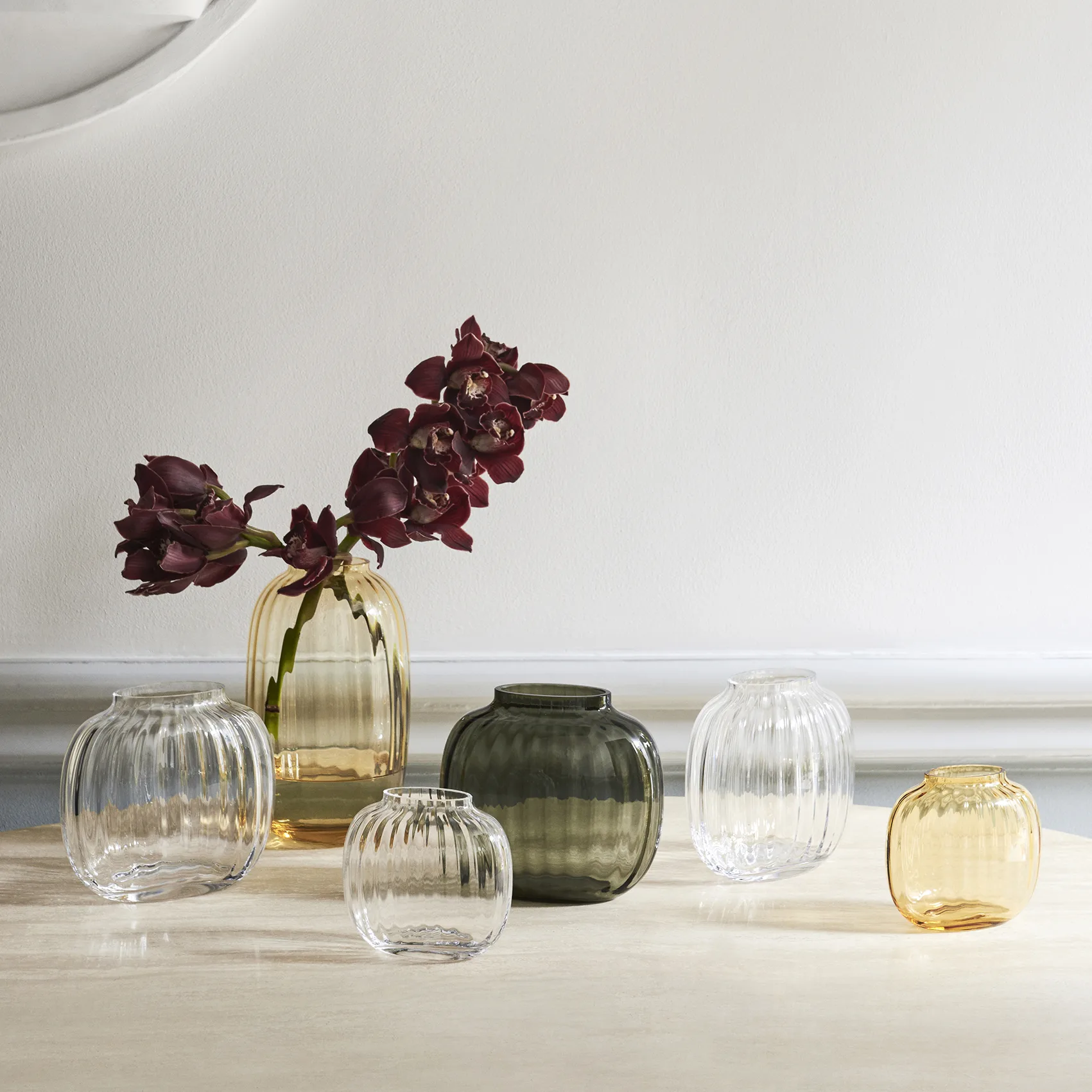 Primula vas oval 17,5 cm, Klar Holmegaard