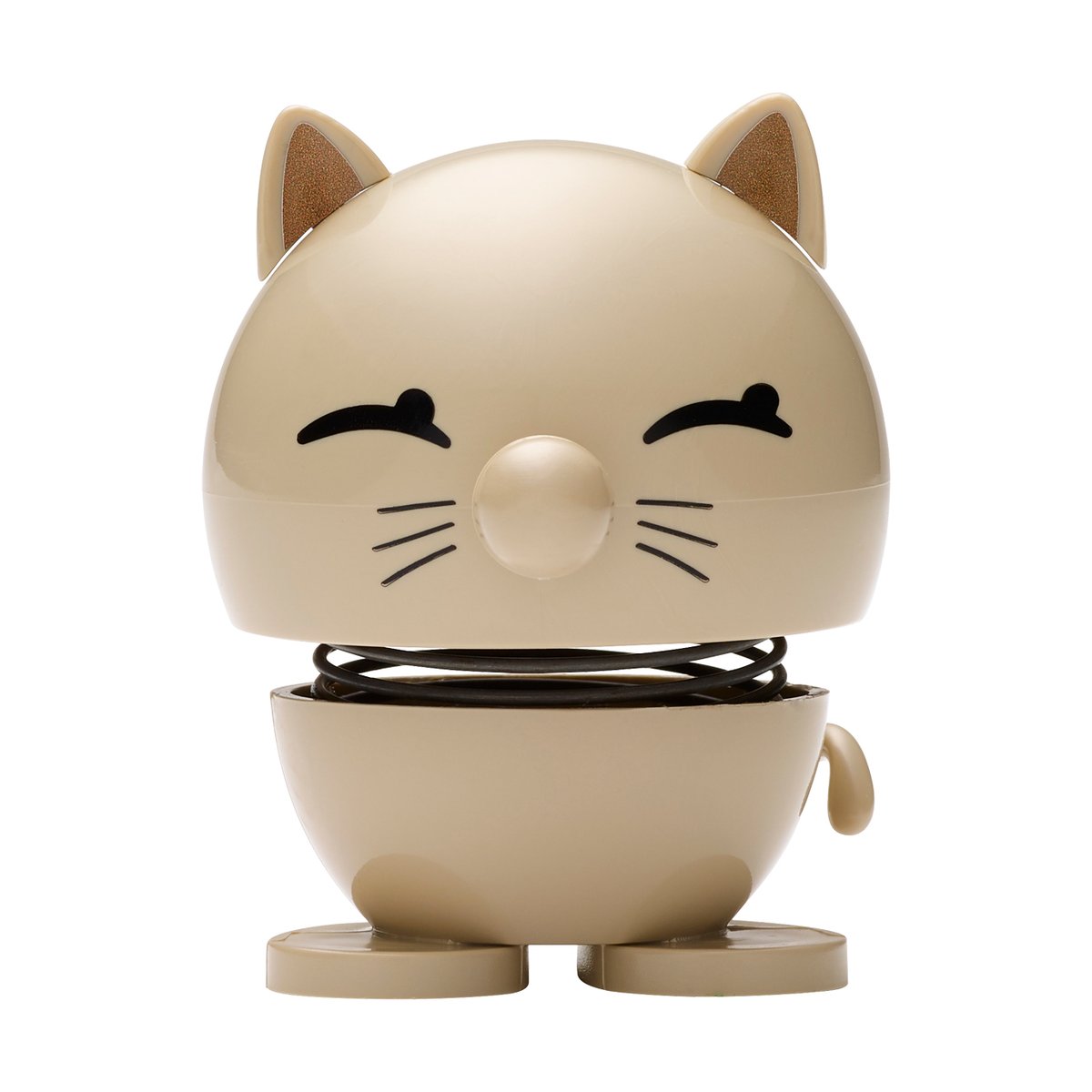 Hoptimist Cat figur 7,3 cm Latte | Skandinavisk Design | Träfigurer | Beige